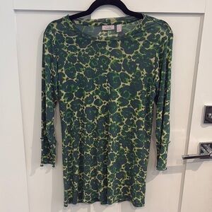 Logo Layers  Green Long Sleeve Women's Top